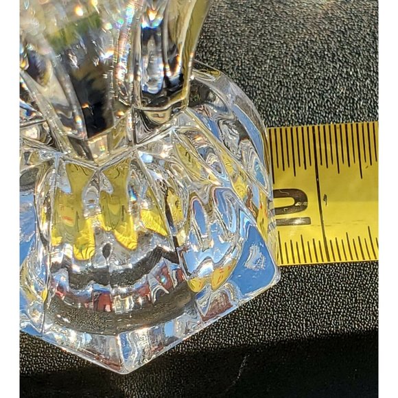 Mikasa Crystal Metro Flair Candlestick Holders set of 2 hexagon shape 3.5" - Picture 8 of 9